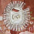 Off white christening bib