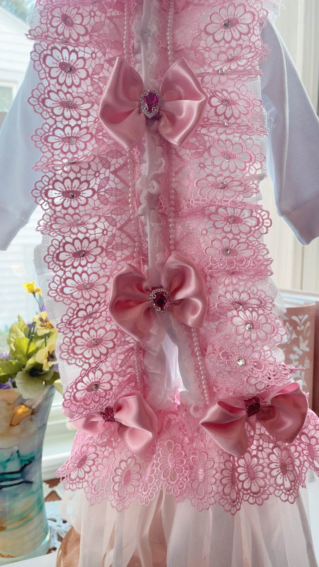 Pink princess romper