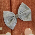 Silver shimmer hair clip 5 inch