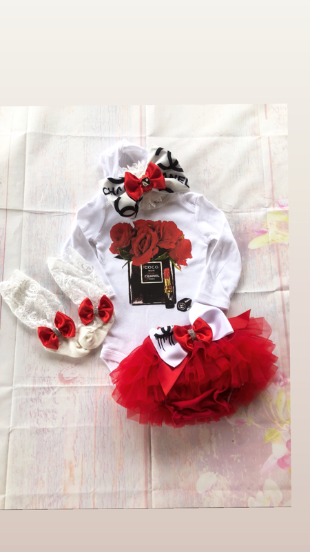 Red rose perfume bottle