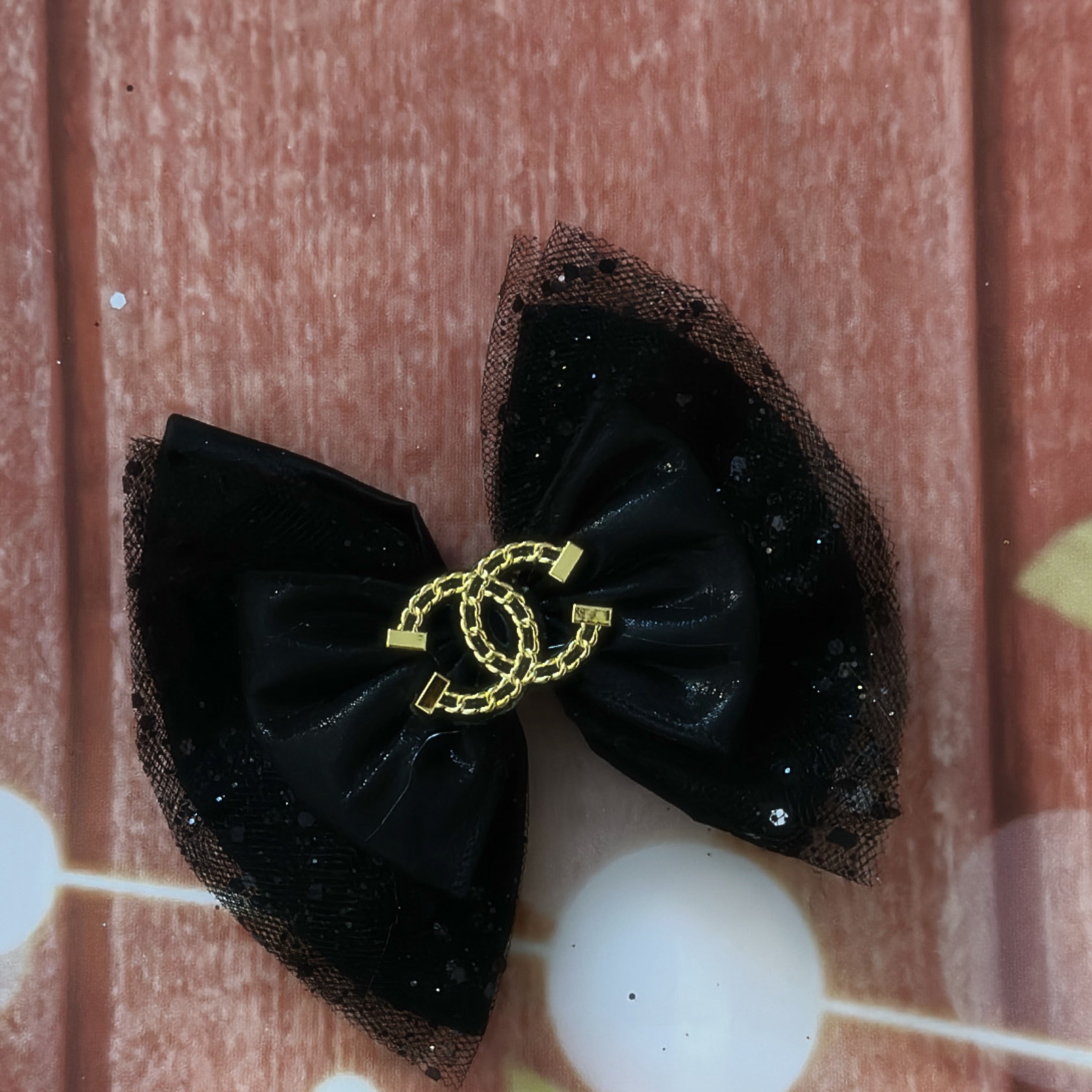 5 inch tulle cc hair bow