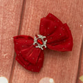 5 inch red hair clip