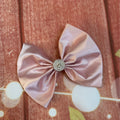 5 inch dusty pink satin clip