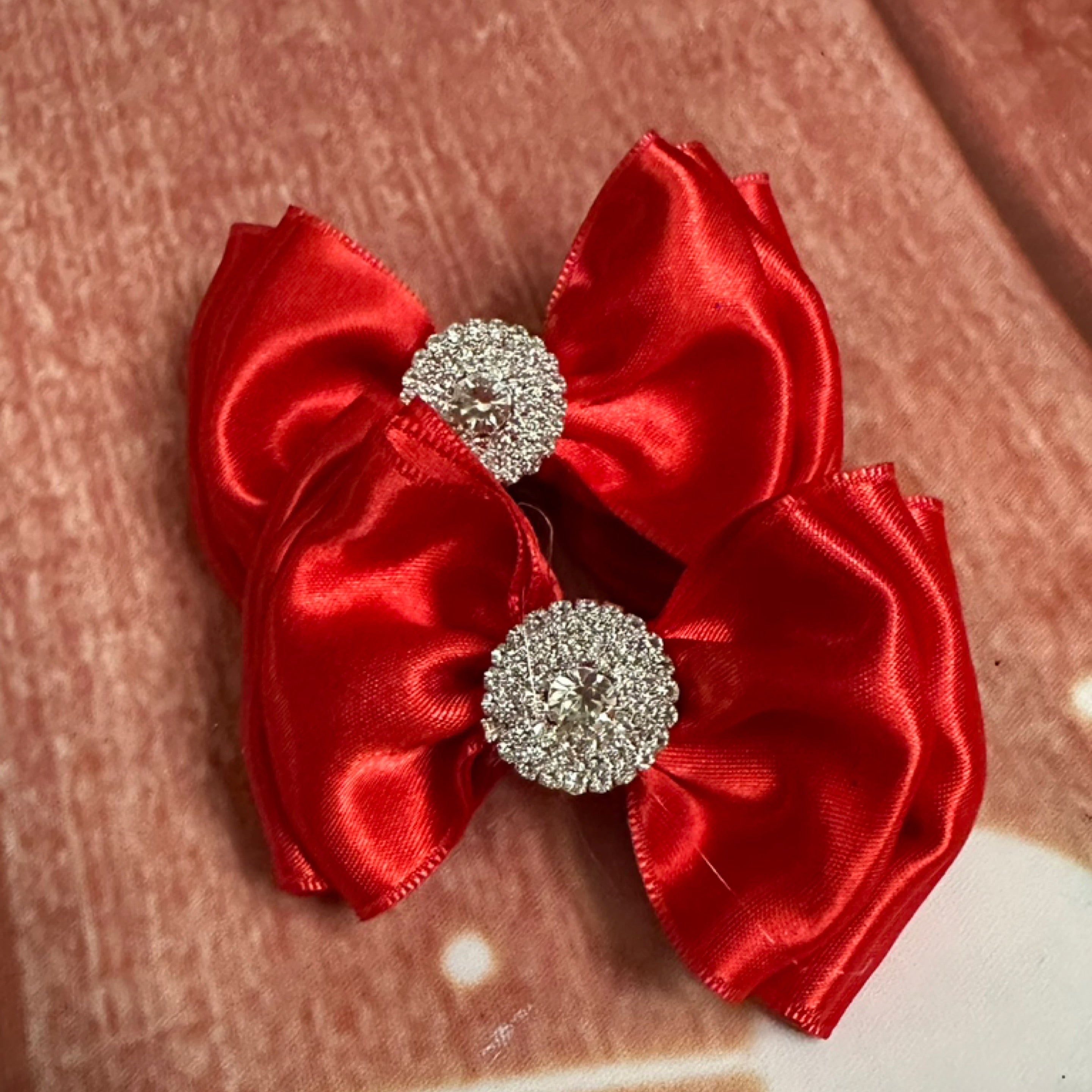 Red satin piggy set