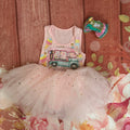 Ice cream truck tutu set with bow