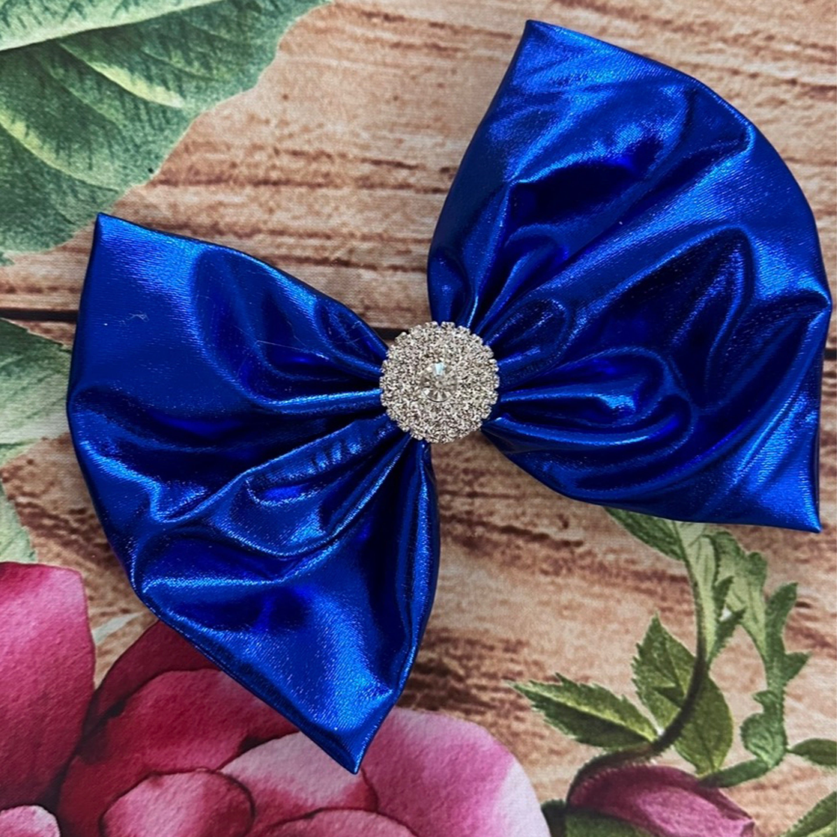 Metallic blue hair clip