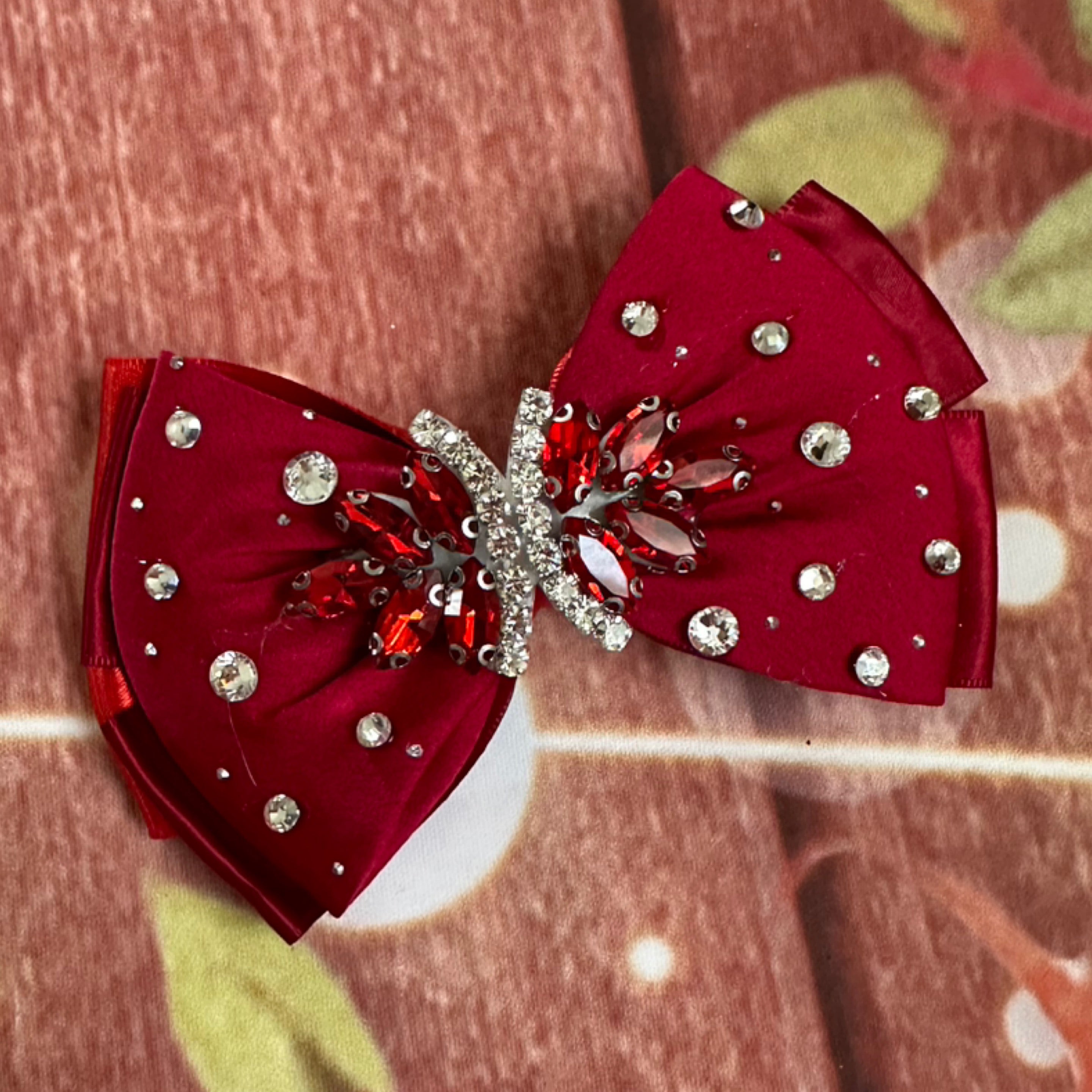 Red headband or clip