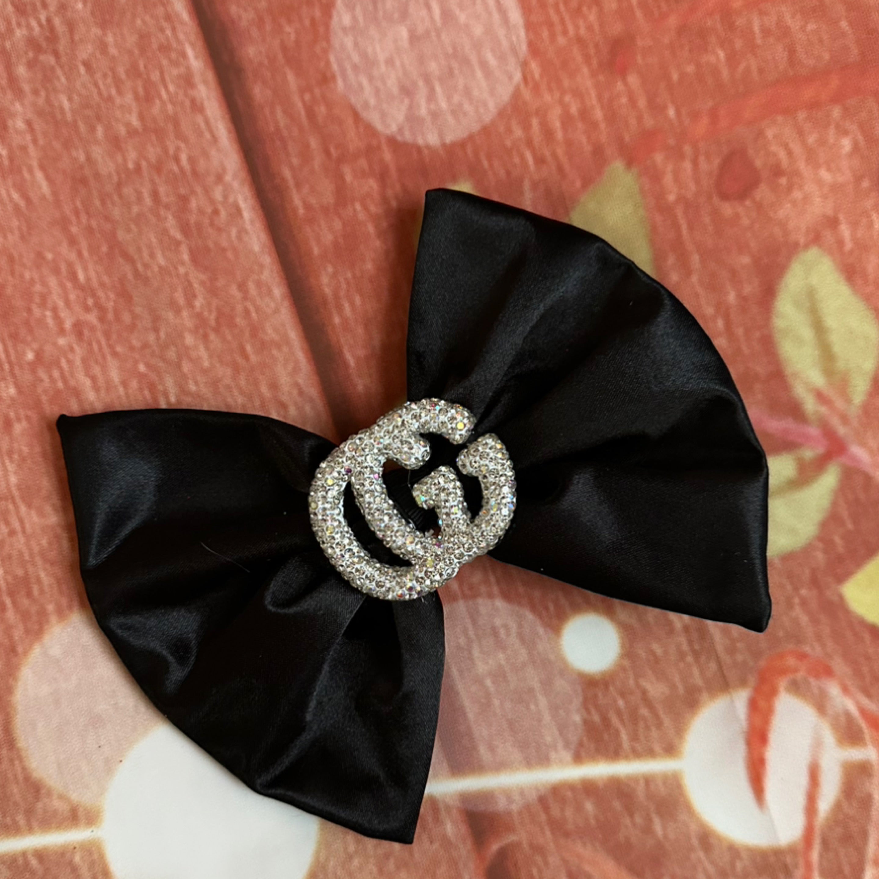 Gg black satin 6 inch