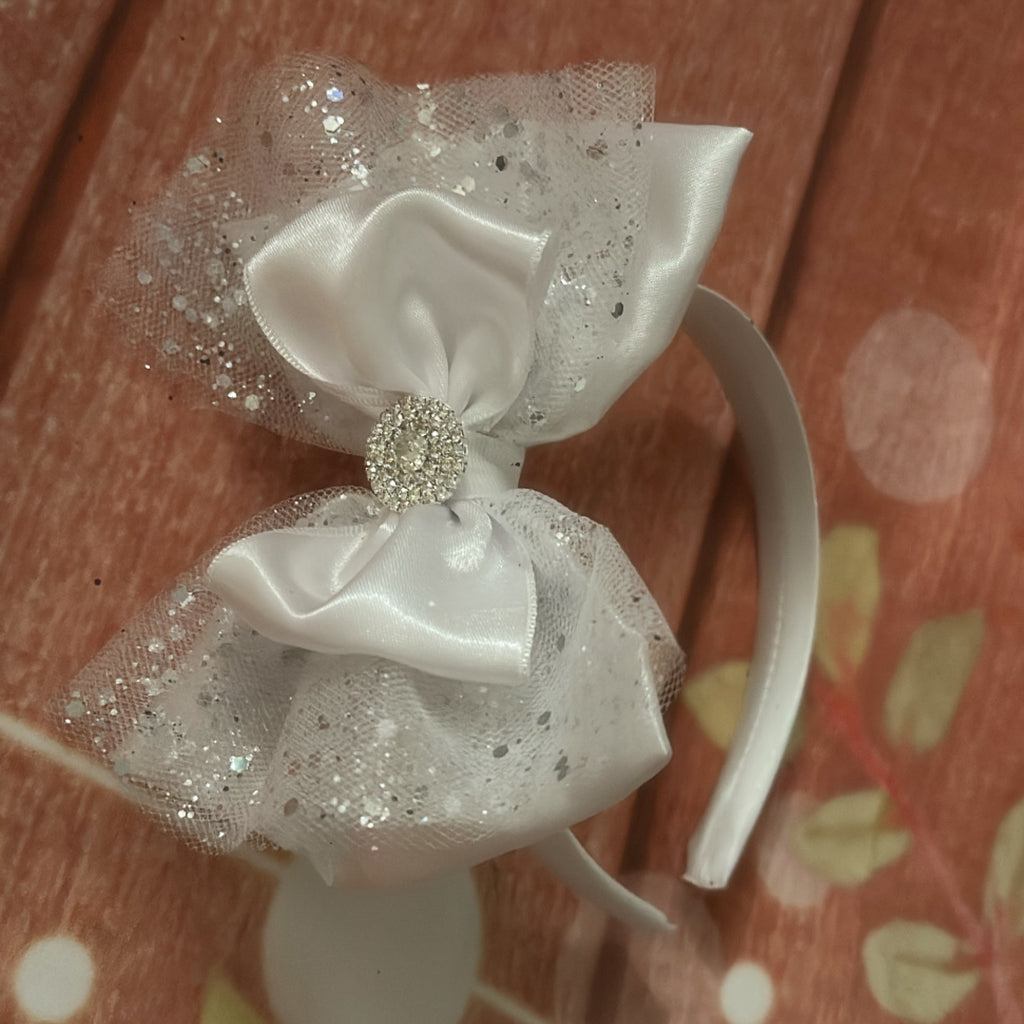 White hard headband