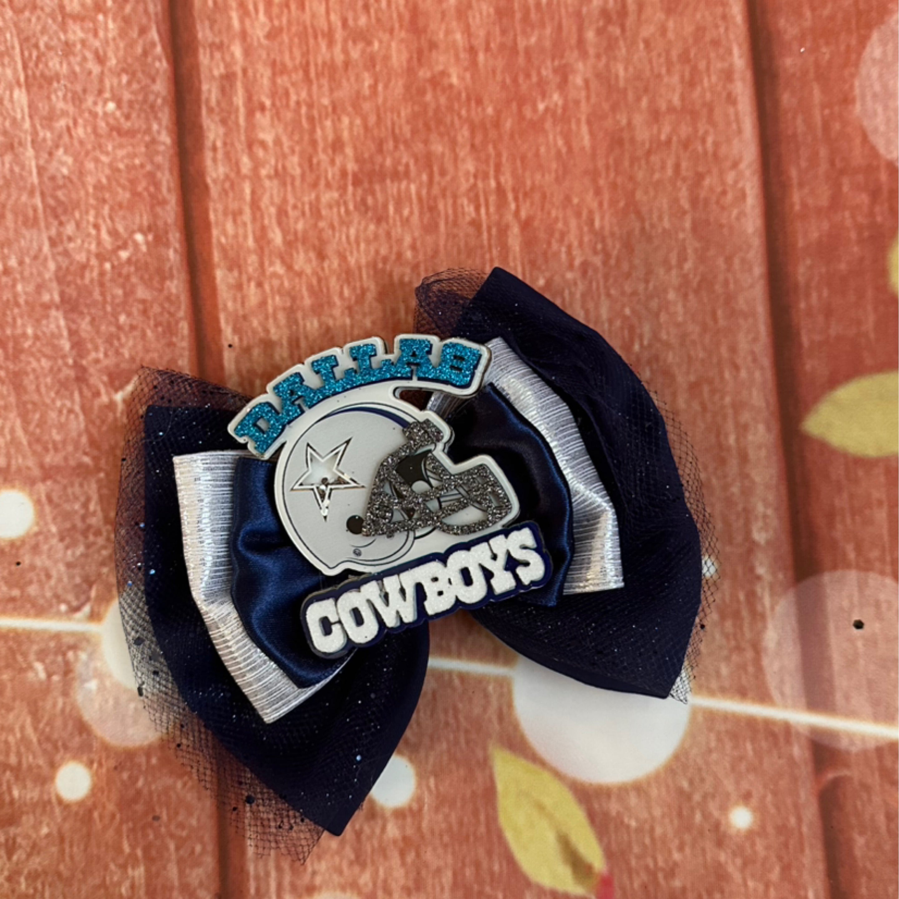 Cowboy tulle hair bow