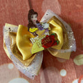 6 inch Beauty and the beast belle hair bow