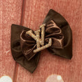 Liquid satin LV hair clip
