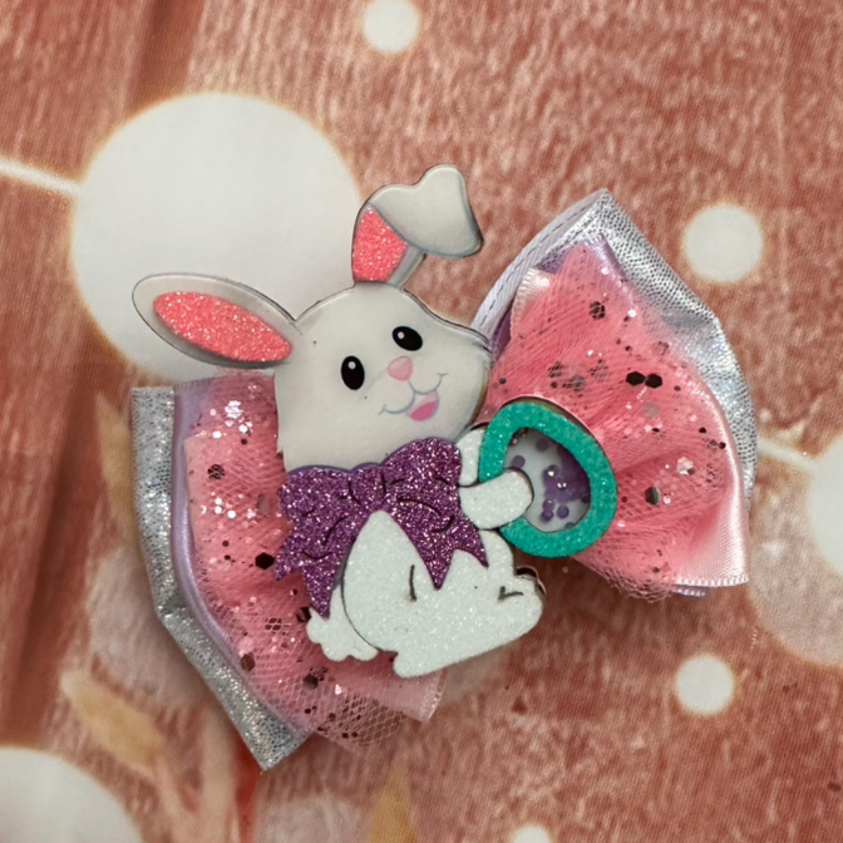 Easter bunny piggy size bow