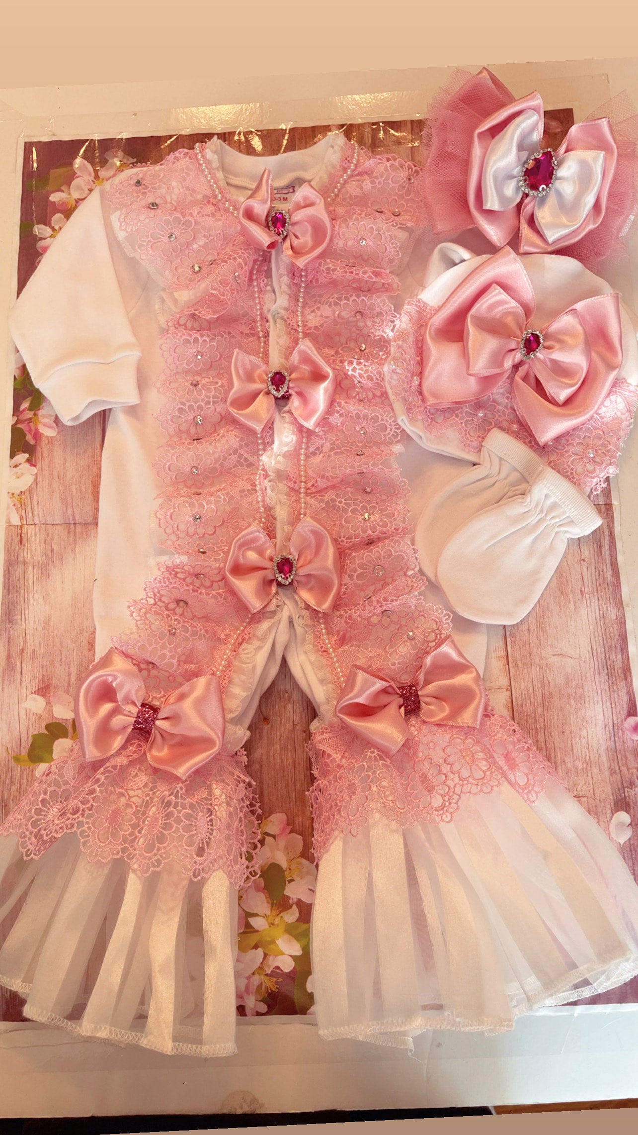 Pink princess romper
