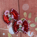 Strawberry short cake hair bows