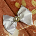 White liquid satin 5 inch clip