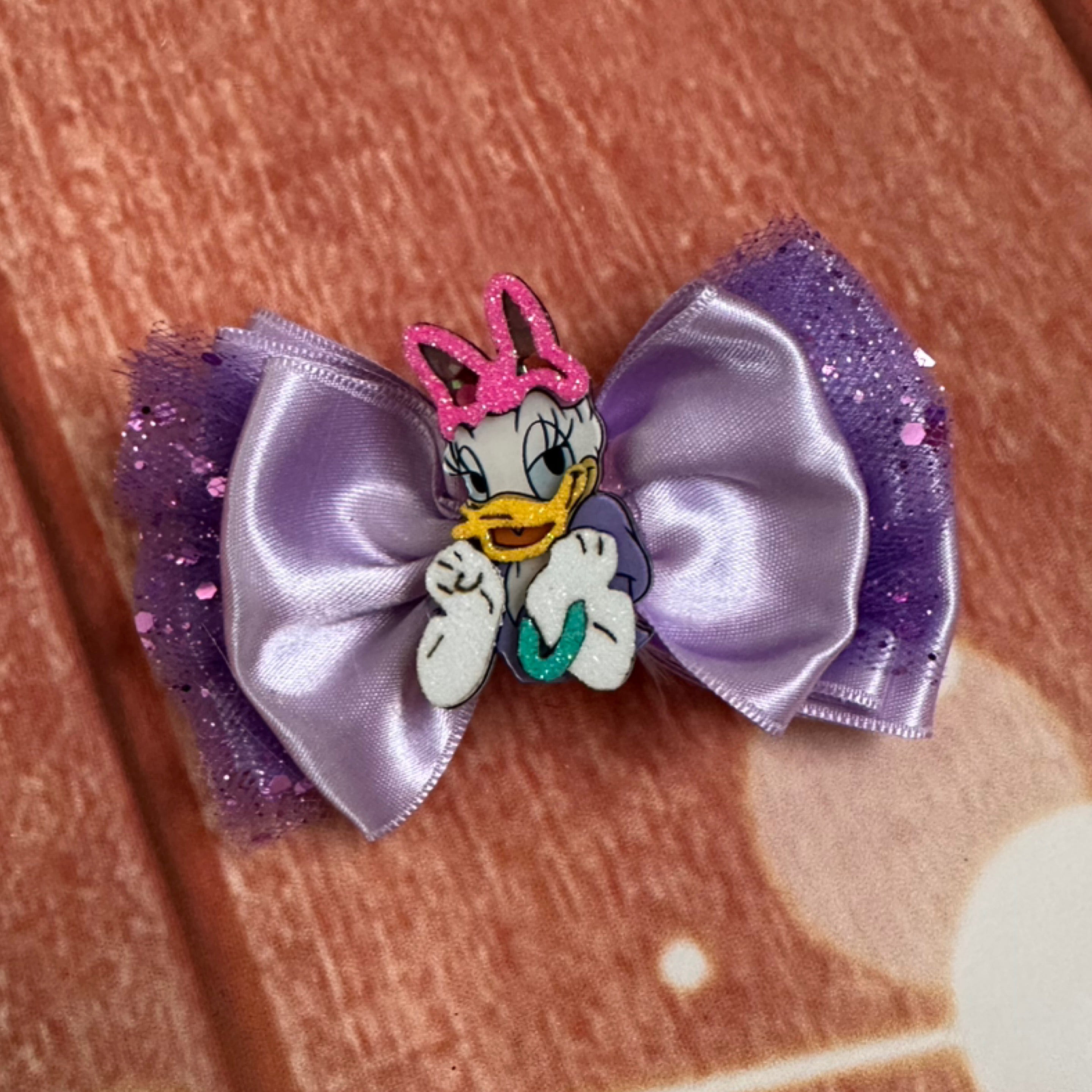 Daisy Duck tulle hair bow piggy size