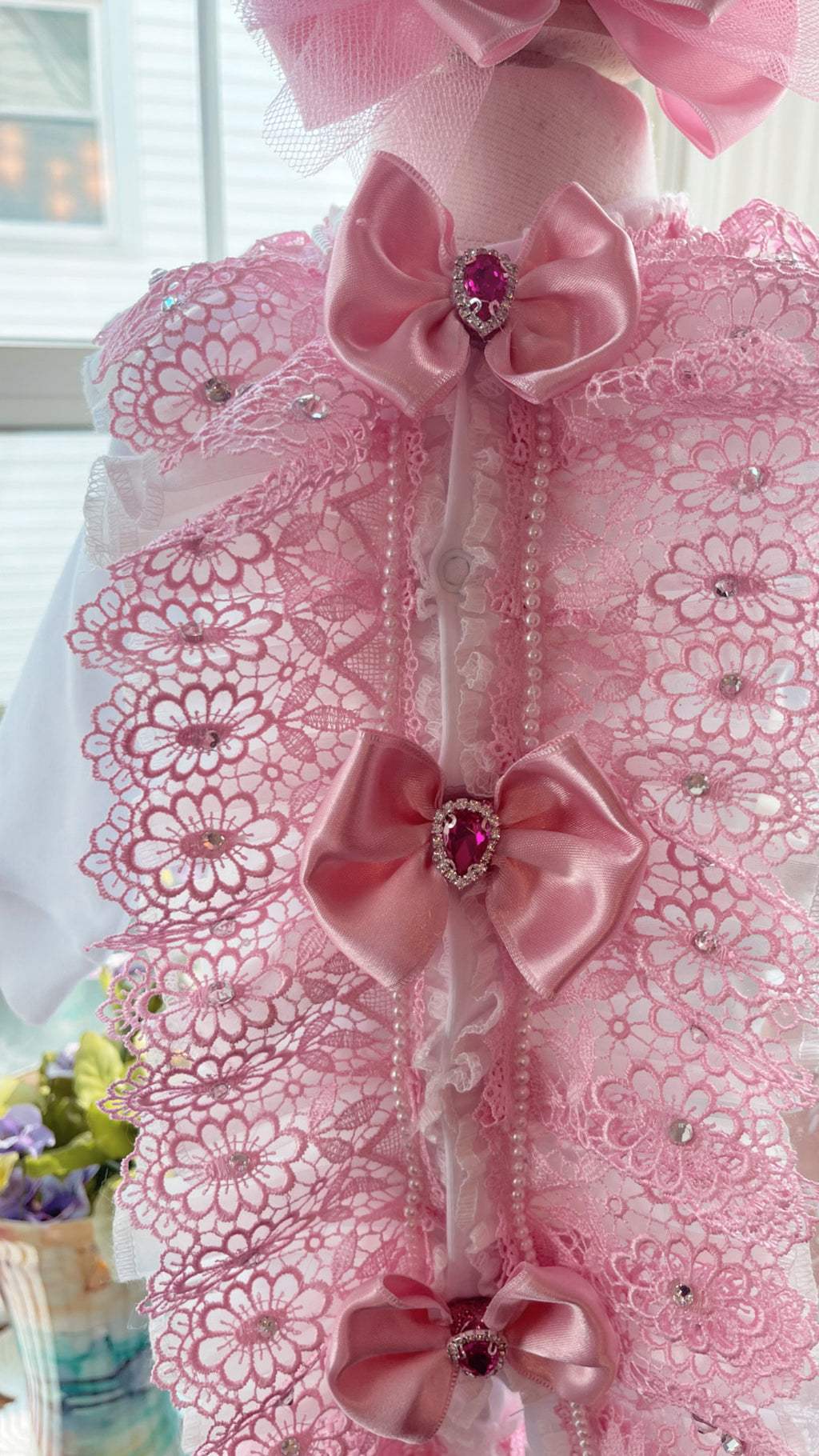 Pink princess romper