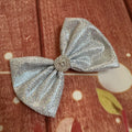 Silver holographic clip