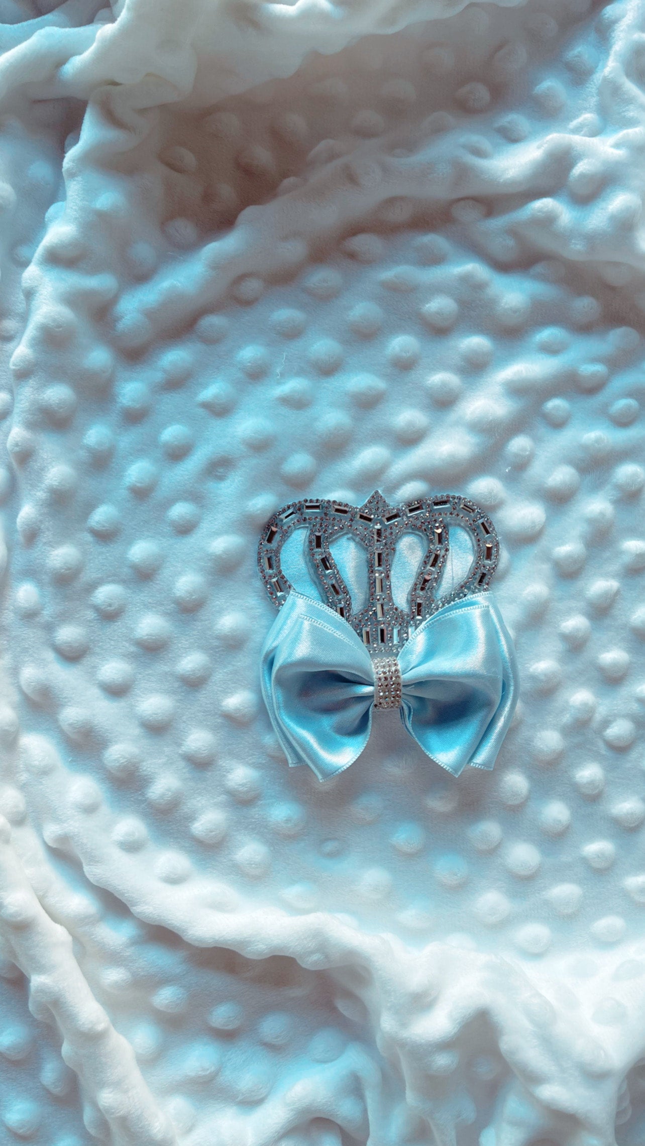 Baby bow prince blanket