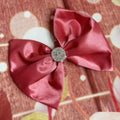 6 inch coral satin hair clip