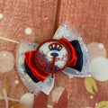 Yankees 5 inch hair bow with tulle