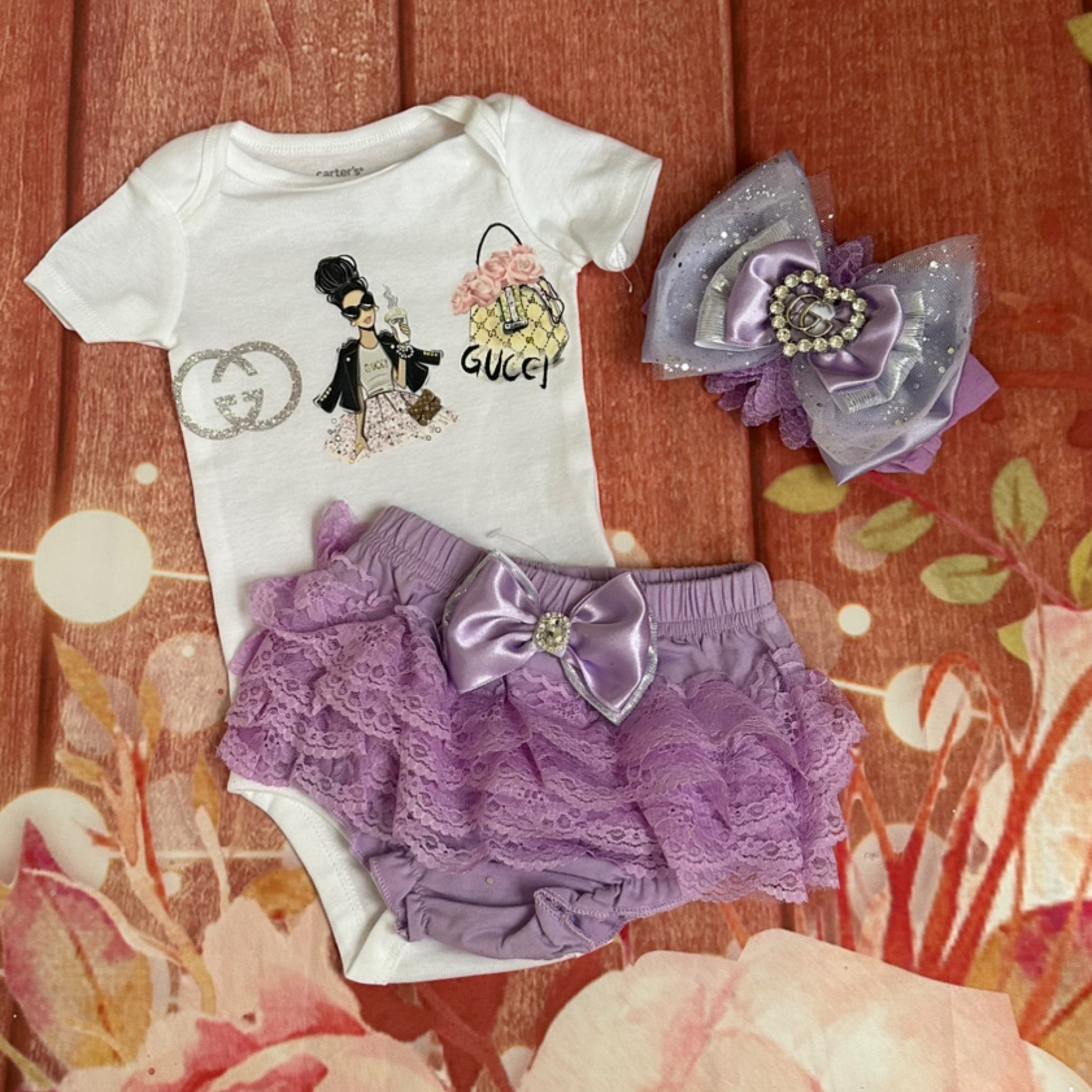 3/6 baby bloomer set