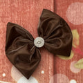 Liquid satin chocolate 5 inch clip